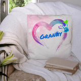 Hand on heart (handprints) - Grandparents-Pillow