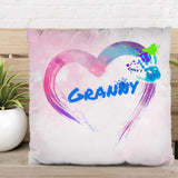 Hand on heart (handprints) - Grandparents-Pillow