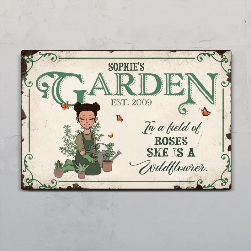 Garden Girl - Outdoor-Doorplate