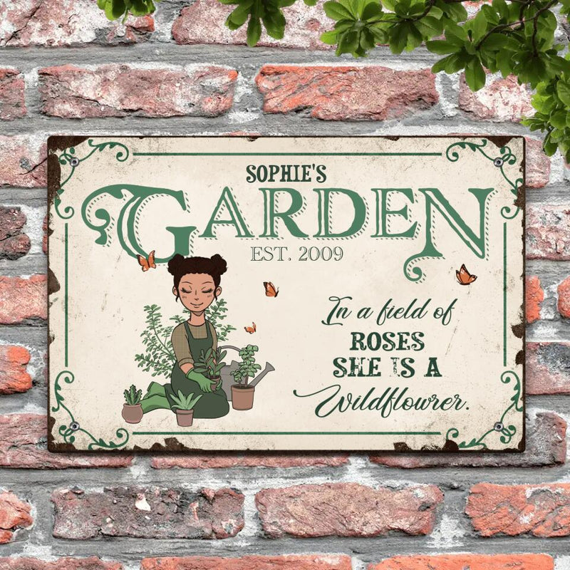 Garden Girl - Outdoor-Doorplate