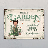 Garden Girl - Outdoor-Doorplate