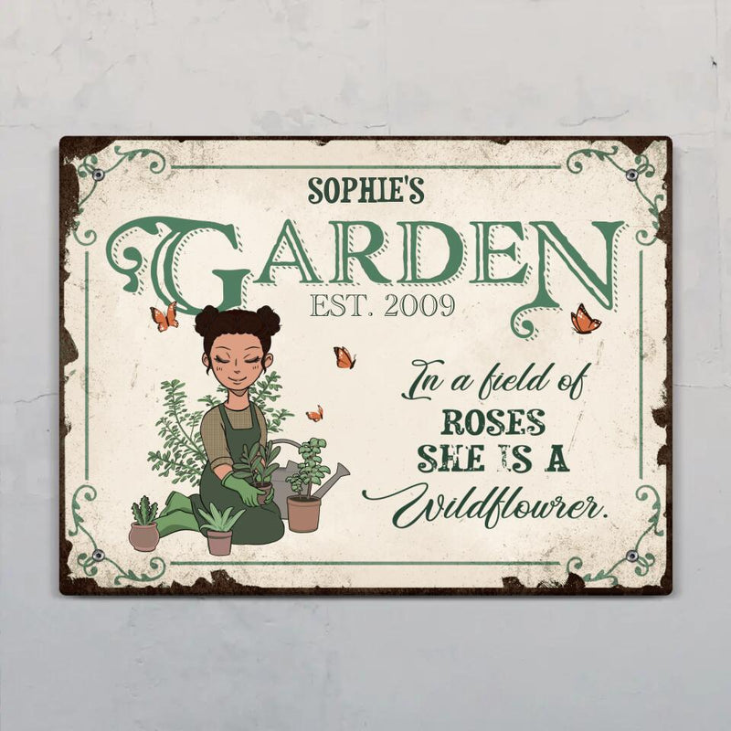 Garden Girl - Outdoor-Doorplate