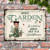 Garden Girl - Outdoor-Doorplate