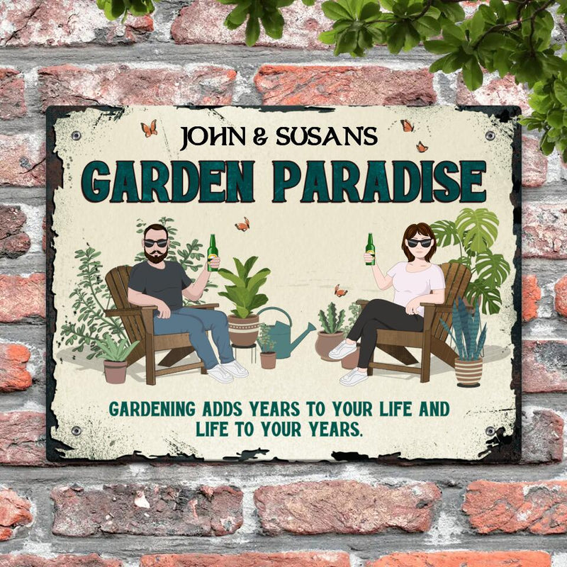 Our Garden paradise - Outdoor-Doorplate