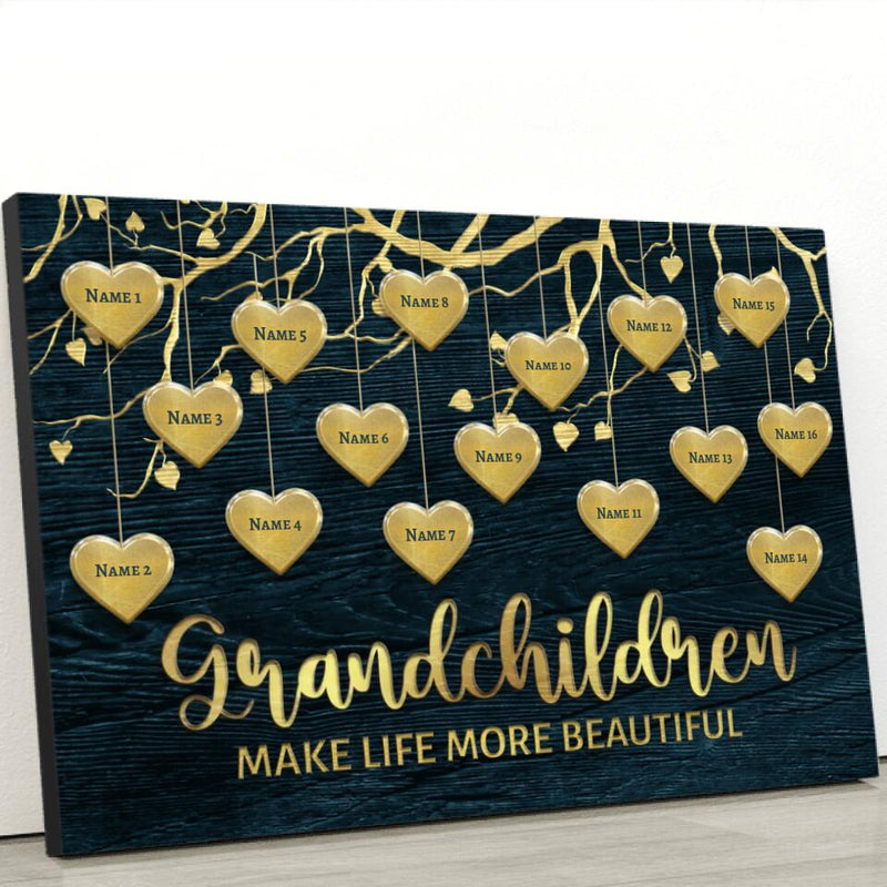 My Grandchildren (golden) - Grandchildren-Canvas