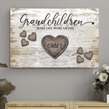 Rustic hearts - Grandparents-Canvas