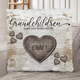 Rustic hearts - Grandparents-Pillow