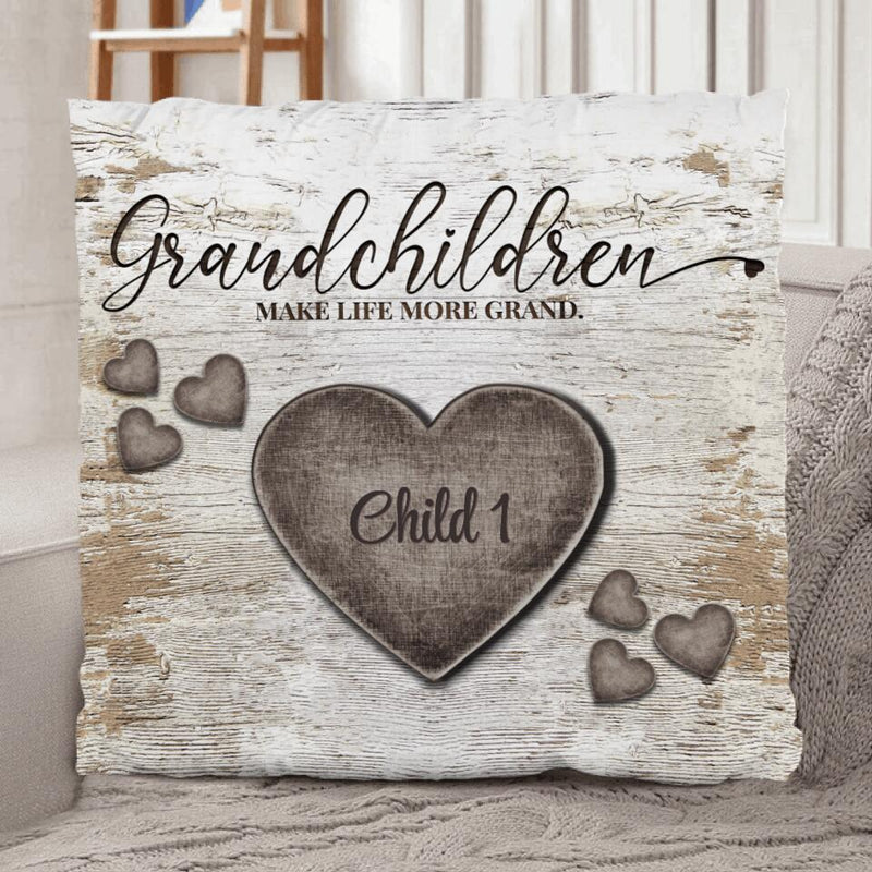 Rustic hearts - Grandparents-Pillow