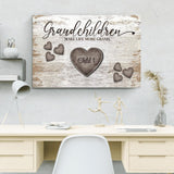 Rustic hearts - Grandparents-Canvas