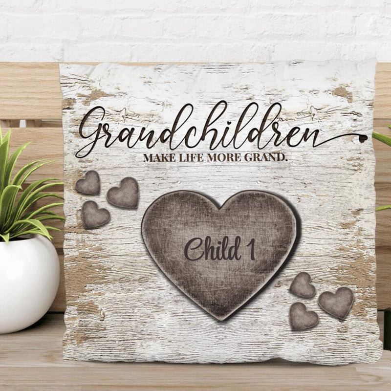 Rustic hearts - Grandparents-Pillow