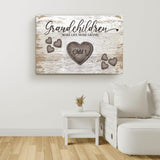 Rustic hearts - Grandparents-Canvas