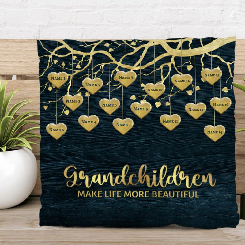 My Grandchildren (golden) - Grandparents-Pillow