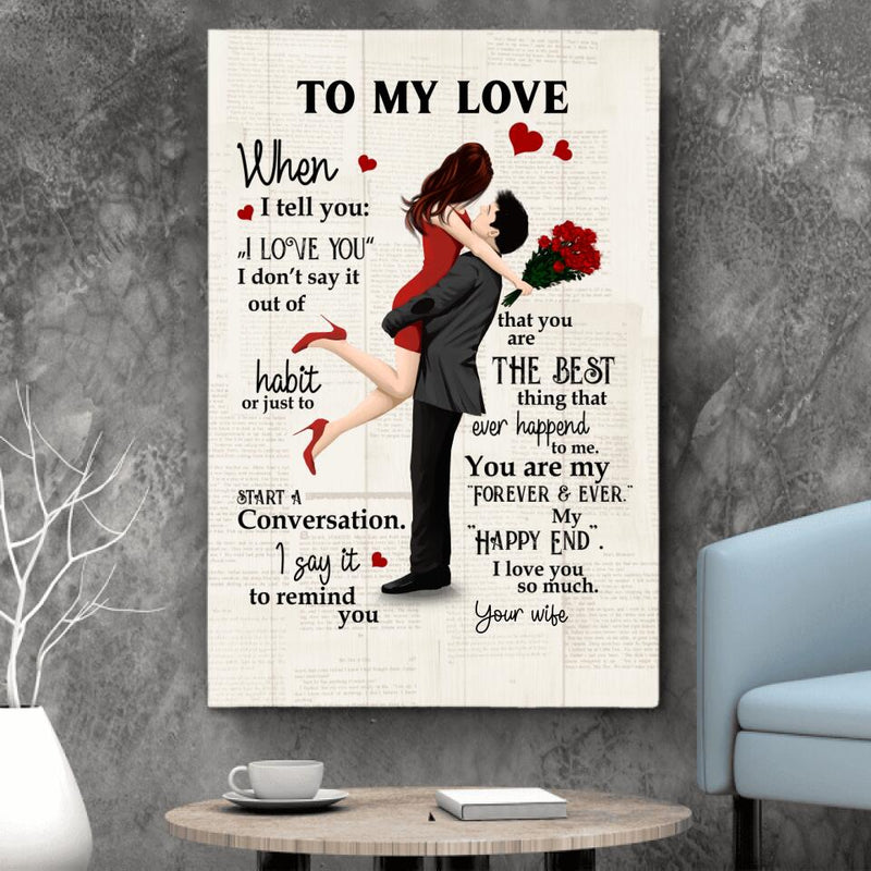 My happy end (for him - drawing) - Couple-Canvas