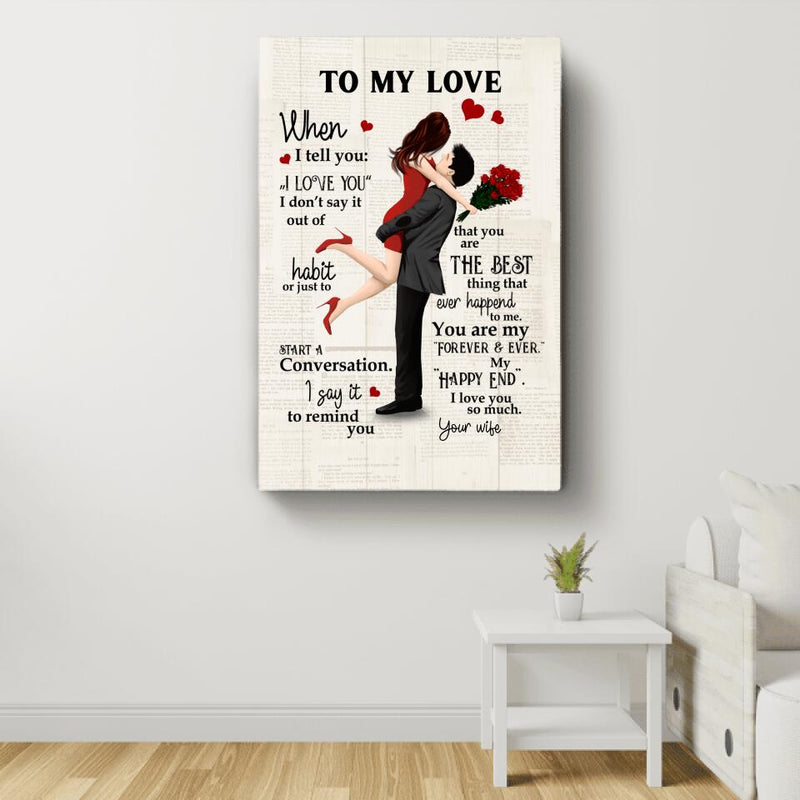 My happy end (for him - drawing) - Couple-Canvas