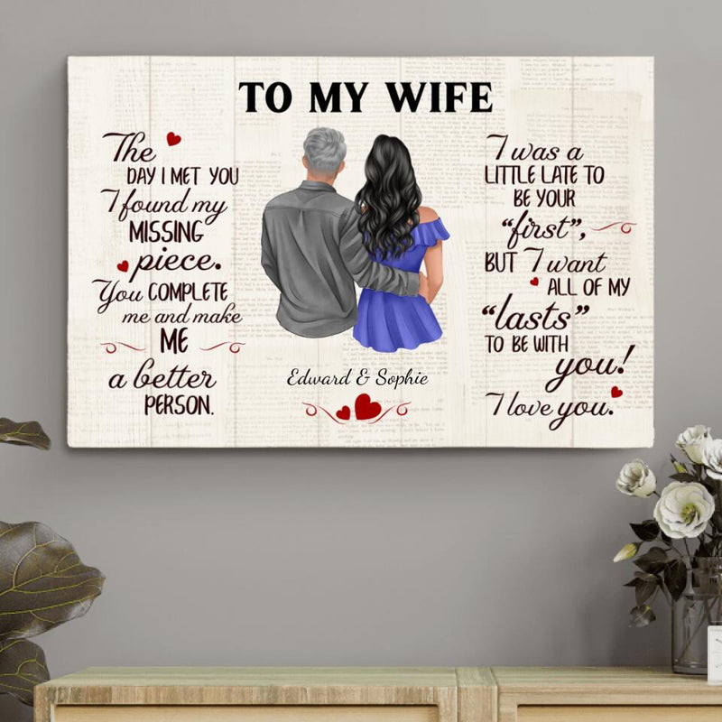 To my wife (drawing) - Couple-Canvas