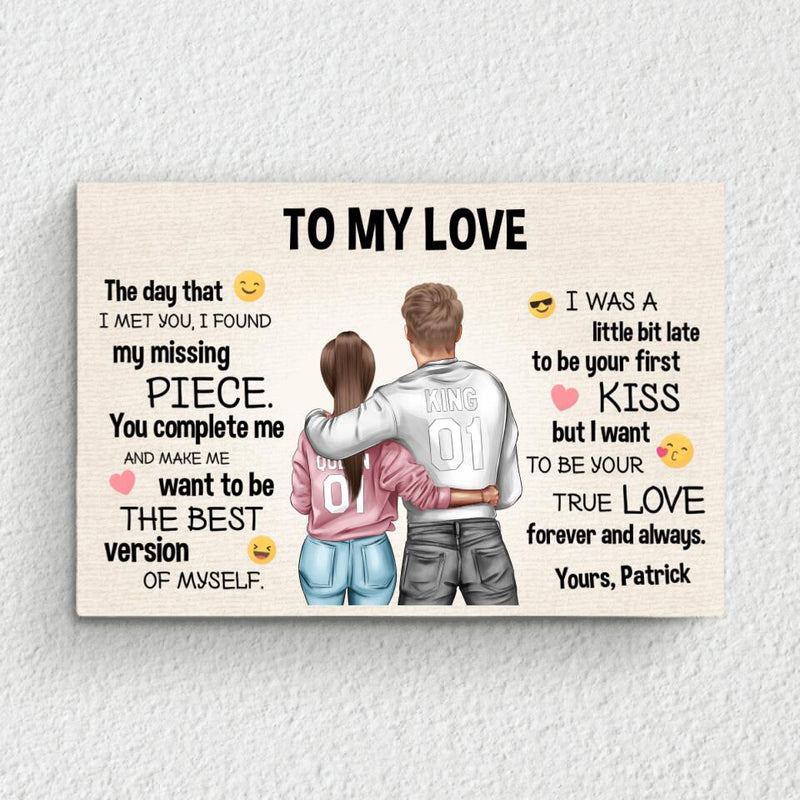 Emoji Love - Couple-Canvas