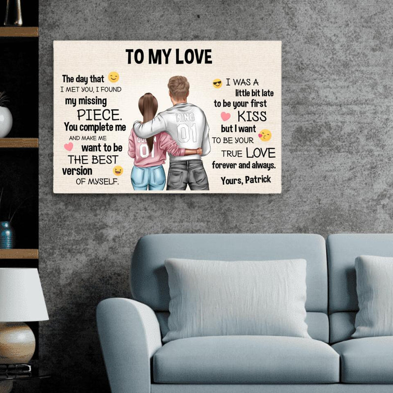 Emoji Love - Couple-Canvas