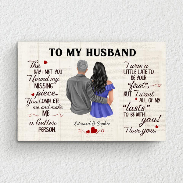 To my husband (drawing) - Couple-Canvas