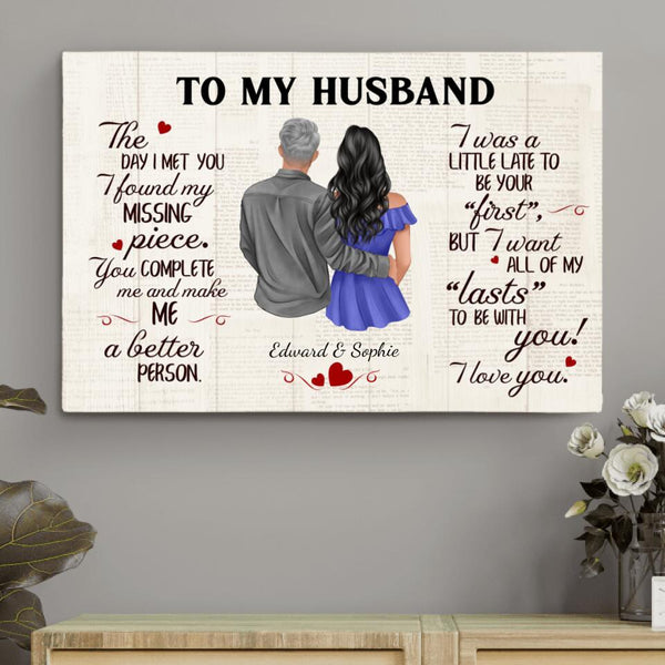 To my husband (drawing) - Couple-Canvas