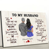 To my husband (drawing) - Couple-Canvas