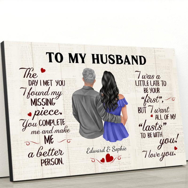 To my husband (drawing) - Couple-Canvas