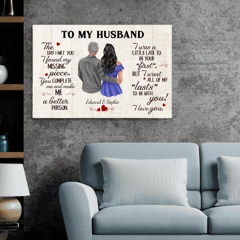 To my husband (drawing) - Couple-Canvas