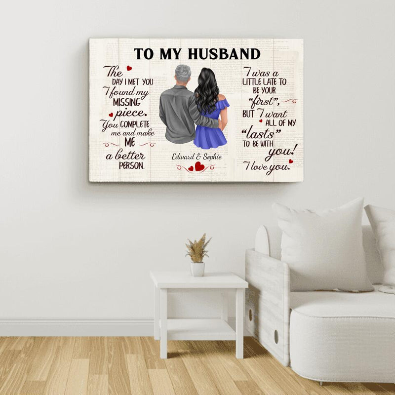 To my husband (drawing) - Couple-Canvas