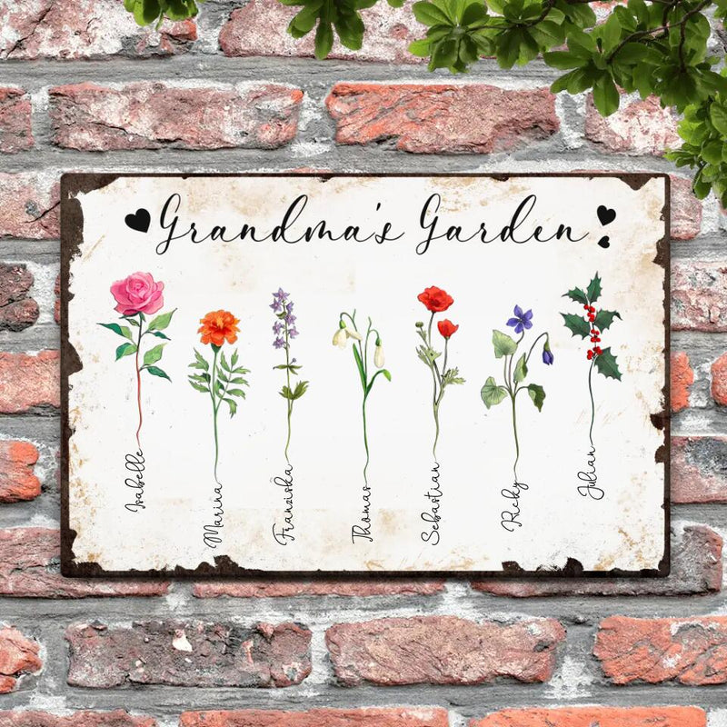 Grandma's Garden - Family-Doorplate