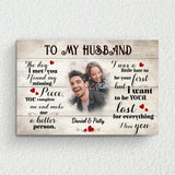 To my husband - Couple-Canvas