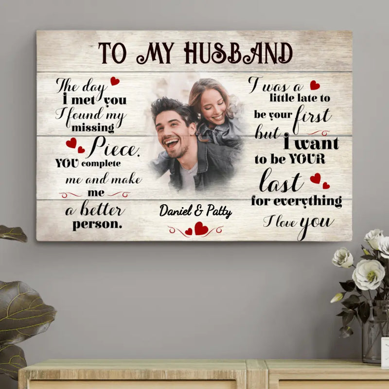 To my husband - Couple-Canvas