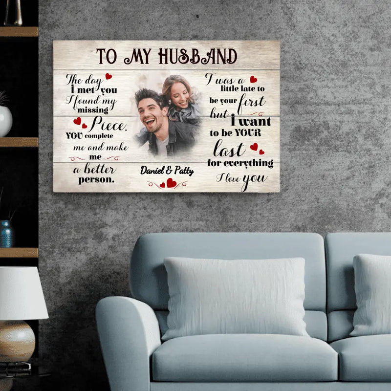 To my husband - Couple-Canvas