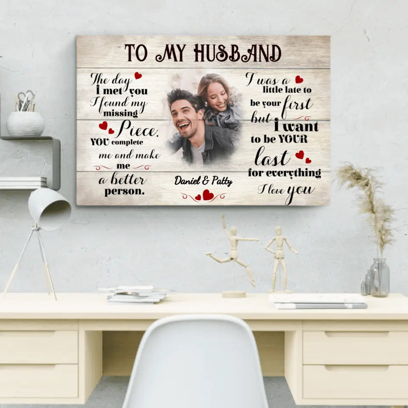 To my husband - Couple-Canvas