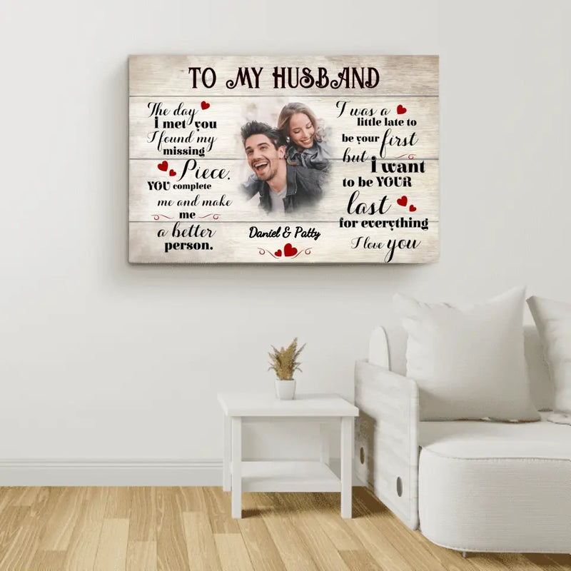 To my husband - Couple-Canvas