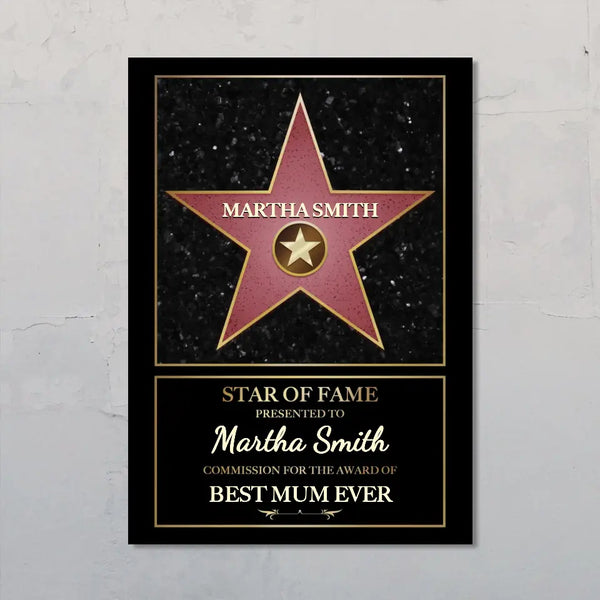 Star of fame - Parents-Poster