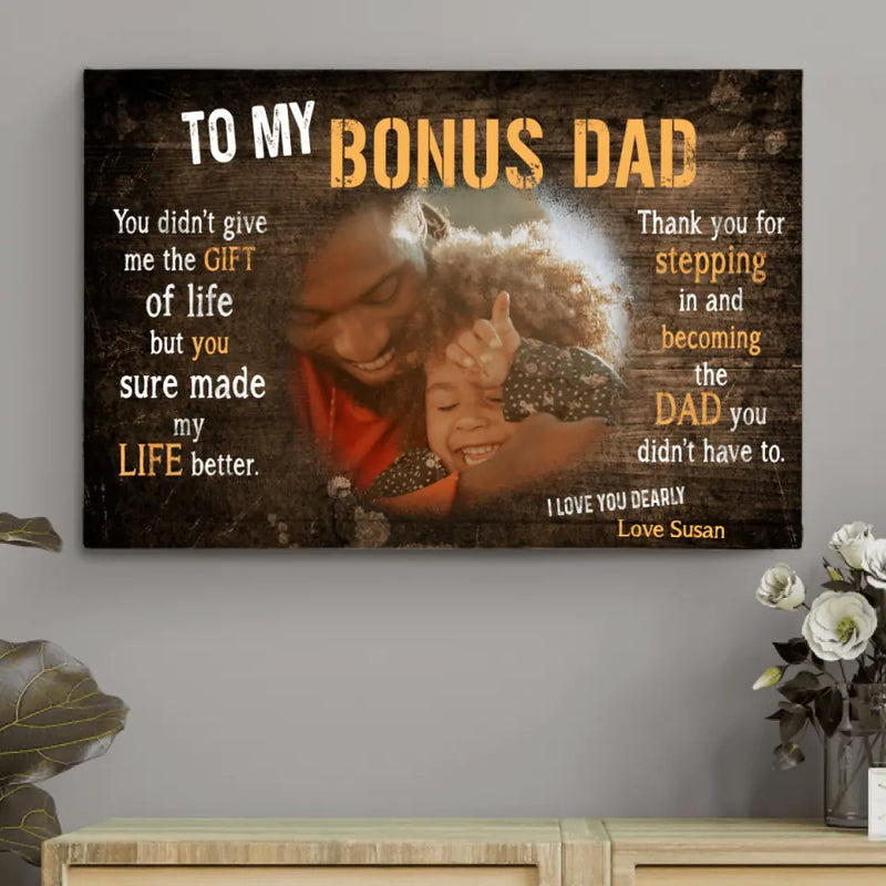 Best Bonus Dad - Parents-Canvas