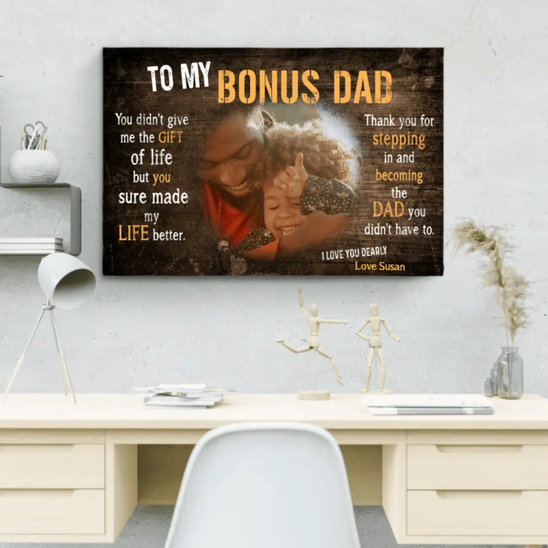 Best Bonus Dad - Parents-Canvas