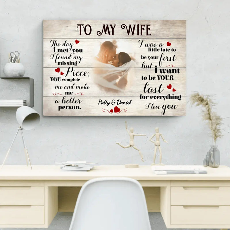 To my wife - Couple-Canvas