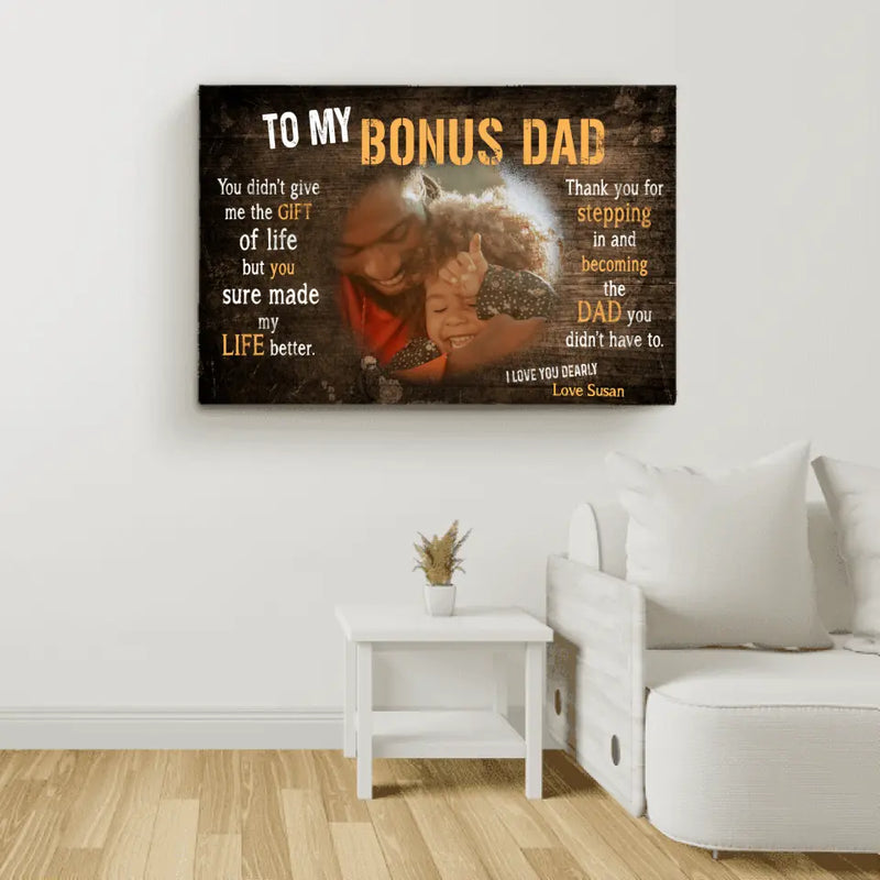 Best Bonus Dad - Parents-Canvas