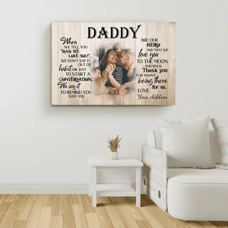 To our dad - Parents-Canvas