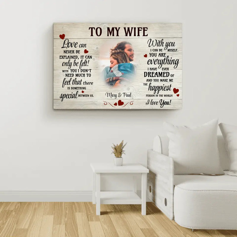 Special (to my wife) - Couple-Canvas