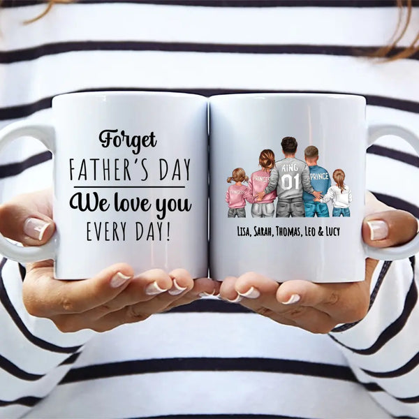 Just dad - Personalized mug for Father's Day with family